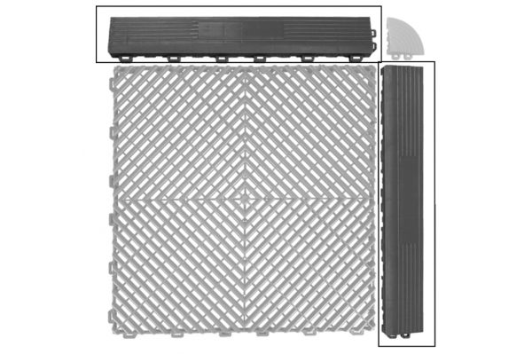 Ramp Edge for Garage Interlocking Floor Tiles Warehouse Modular ...
