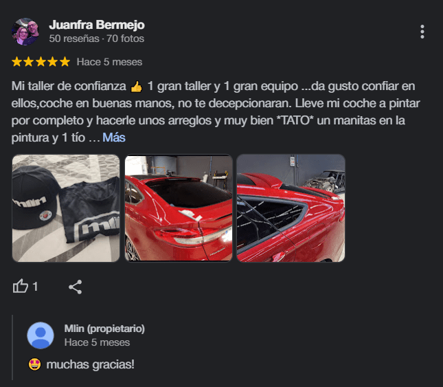 Reparación de llantas Valencia. Mlin reseña 3