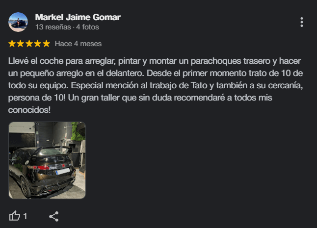 Reparación de llantas Valencia. Mlin reseña 2