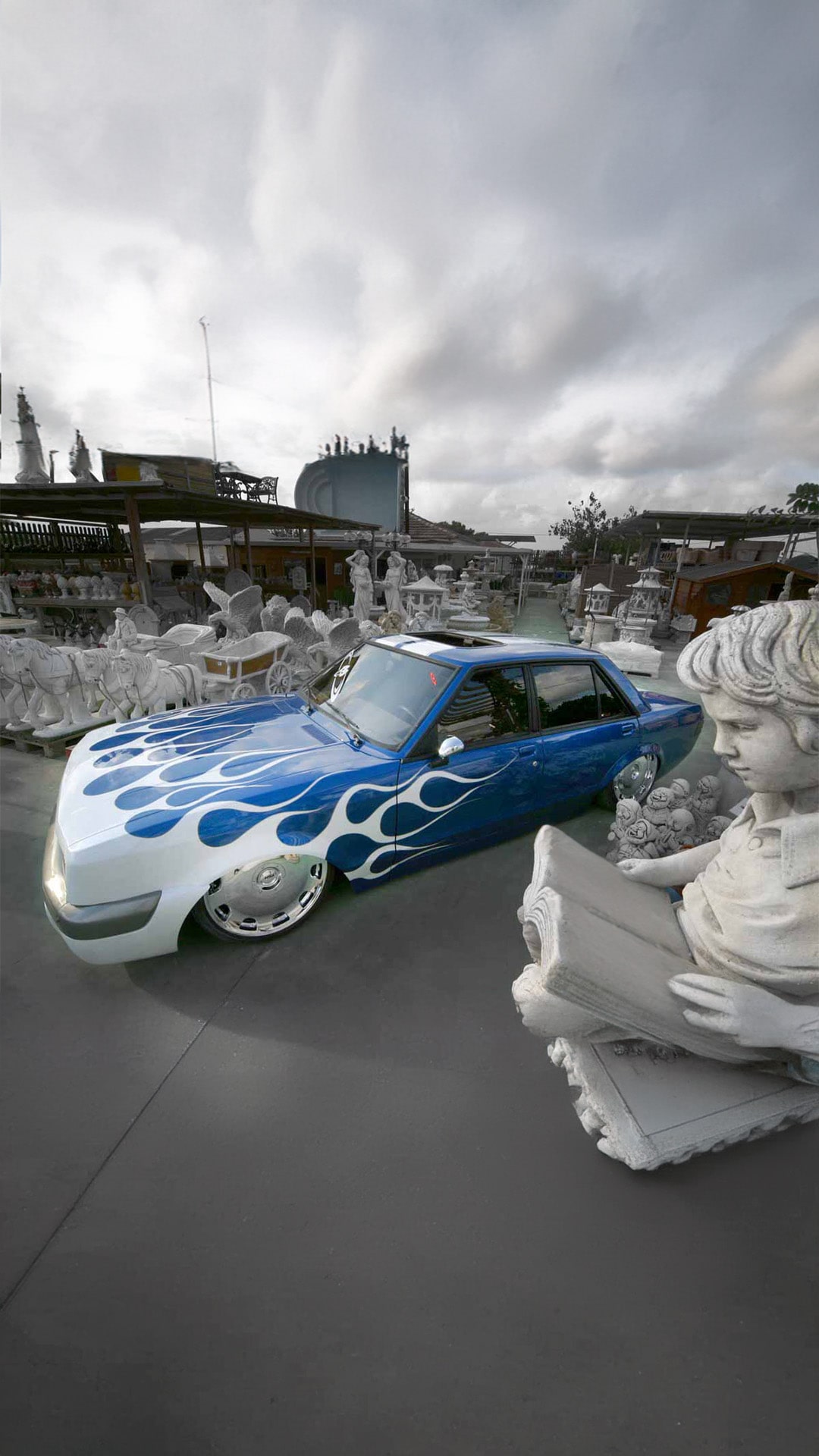 Ford Granada Mlin Aerografia de flamings